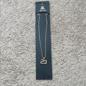 NWT Red Ape Gold Necklace with Jordan Style “23” Pendant